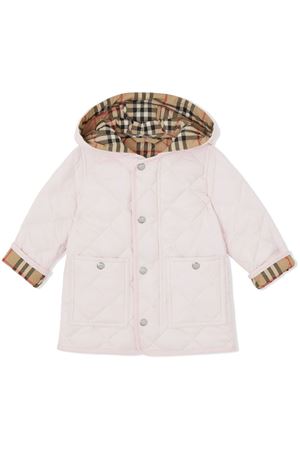 pink polyester coat BURBERRY KIDS | 8053911A2889